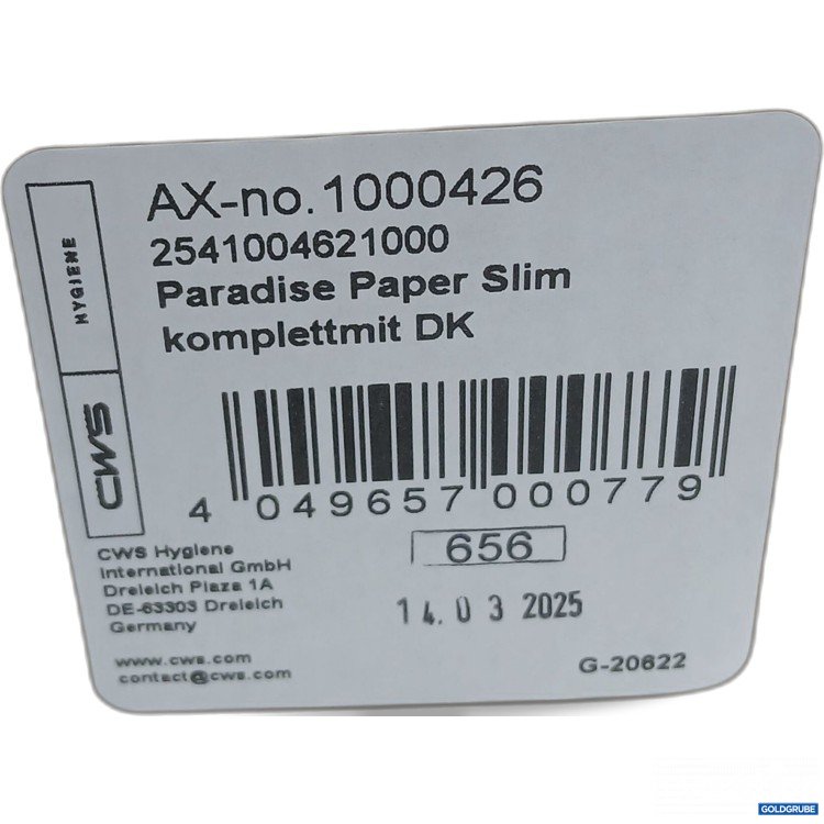 Artikel Nr. 443465: CWS Hygiene AX-no 1000426 Paradise Paper Slim komplettmit DK 