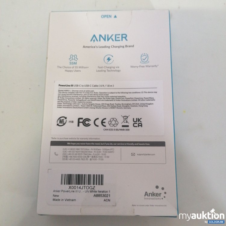 Artikel Nr. 759465 Artikel Nr. 759465: Anker Powerline III USB C to USB C 3m