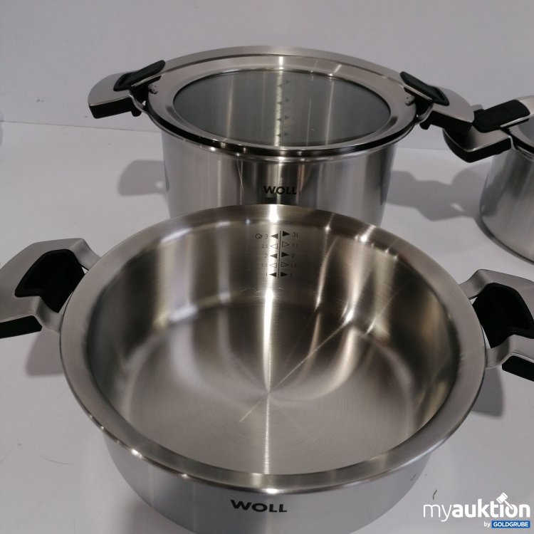 Artikel Nr. 860465: Woll Edelstahl Topfset, 1.5L 20cm, 3L 27cm,3L 24cm, 5L 28cm
