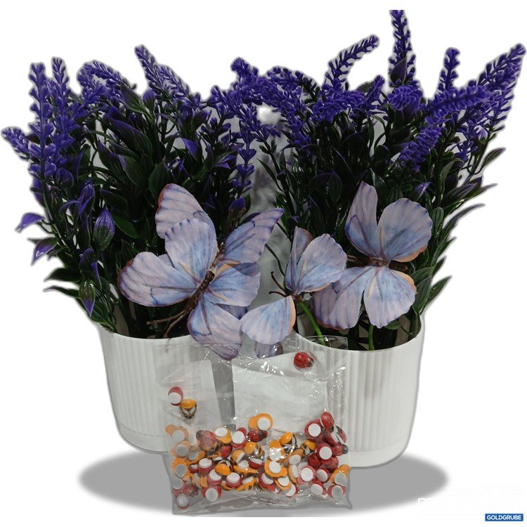 Artikel Nr. 954465: Dekorationsblumen Set PVC mit Marienkäfer