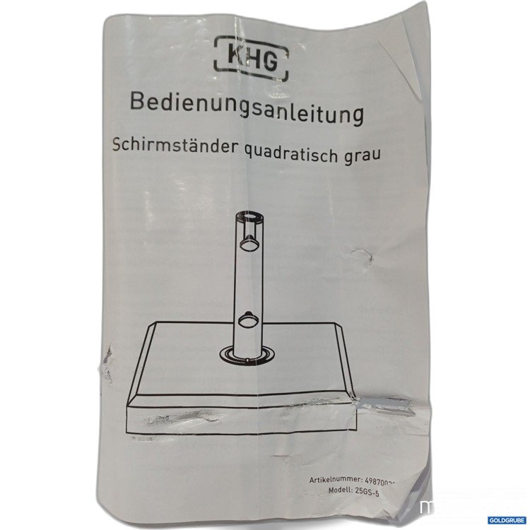 Artikel Nr. 888466 Artikel Nr. 888466: Schirmständer, 25kg, 380x380mm, silber, steinoptik