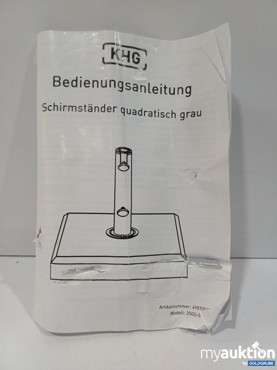 Artikel Nr. 888466 Artikel Nr. 888466: Schirmständer, 25kg, 380x380mm, silber, steinoptik