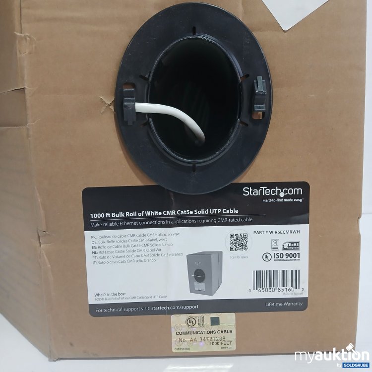 Artikel Nr. 428467: StarRech 1000 ft Bulk Roll of white cmr