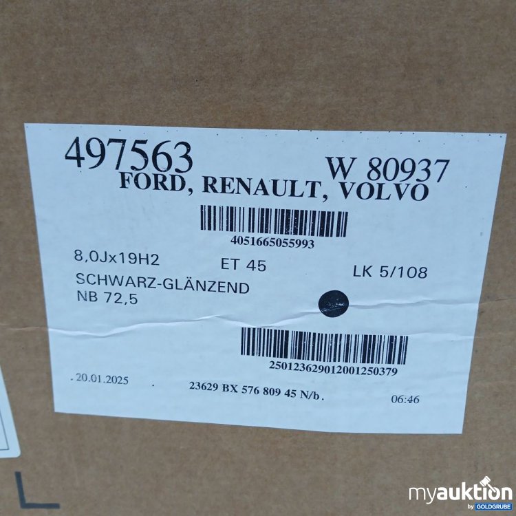 Artikel Nr. 441468 Artikel Nr. 441468: Ford, Renault, Volvo 497563 W 80937 ET 45