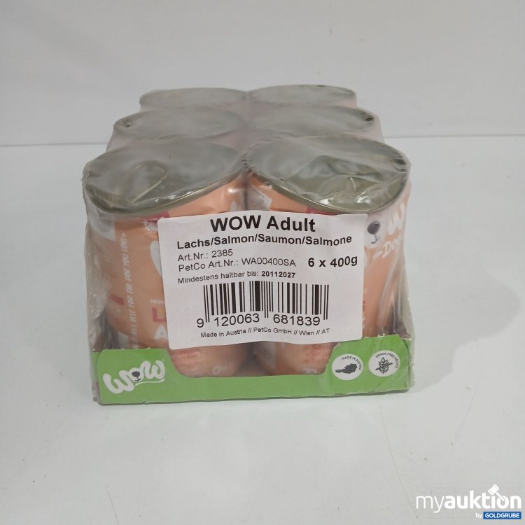 Artikel Nr. 816468 Artikel Nr. 816468: Wow Dog Hundefutter Lachs 6x400g
