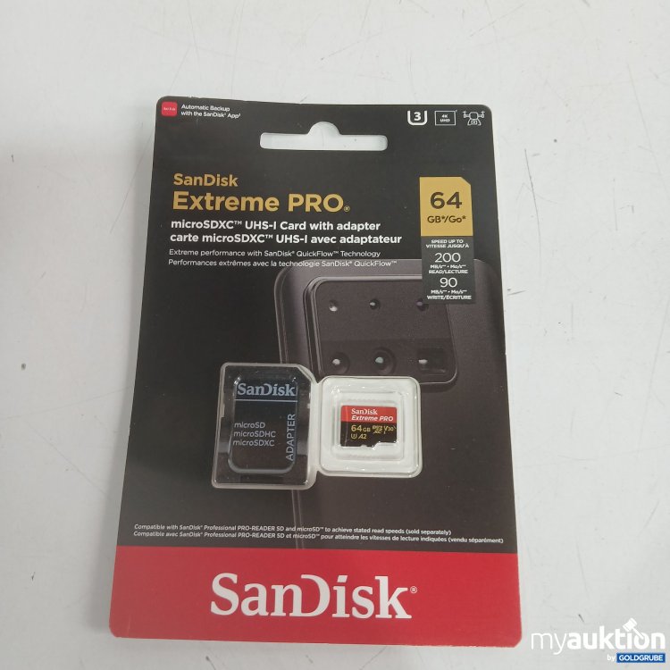 Artikel Nr. 867468: SanDisk Extreme Pro micro SDXC UHS iCard 64GB 