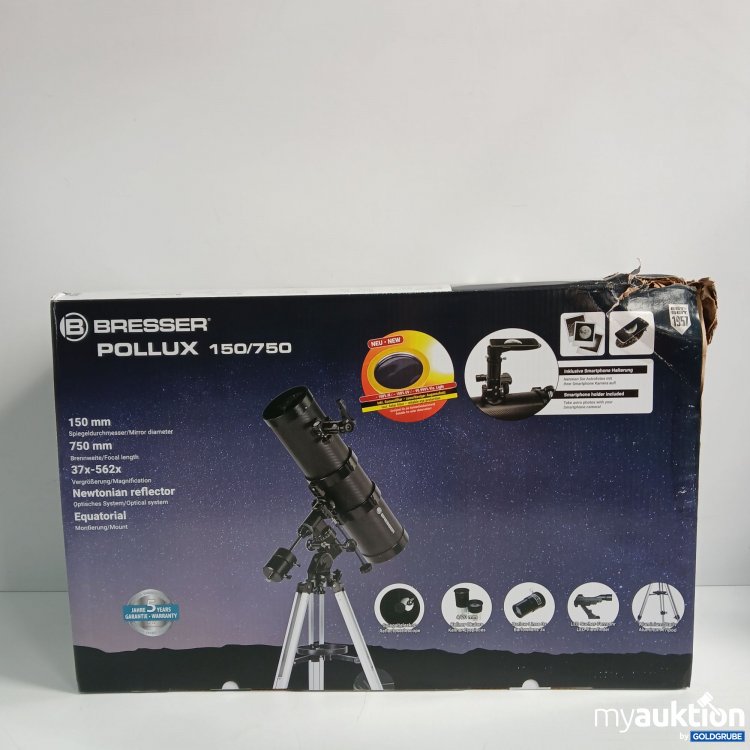 Artikel Nr. 902468: BRESSER Spiegelteleskop mit Stativ und Zubehör POLLUX 150/750 46-50750
