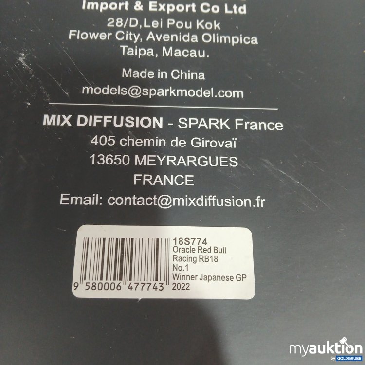 Artikel Nr. 956468: Spark Oracle Red Bull Racing RB18 Winner Japanese GP 2022 1:18scale 