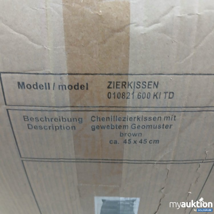 Artikel Nr. 448469 Artikel Nr. 448469: Zierkissen Chenille mit Geomuster 45 x cm braun
