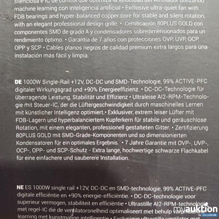 Artikel Nr. 899469: Mars Gaming MPB1000SI PC-Netzteil