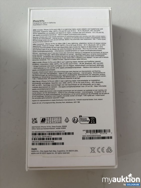Artikel Nr. 941469 Artikel Nr. 941469: Apple iPhone 14 Pro