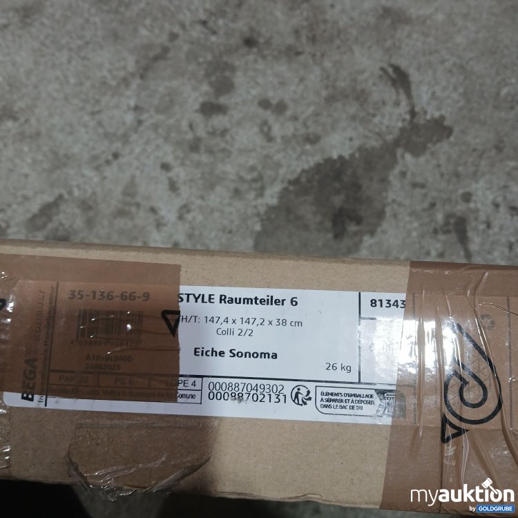 Artikel Nr. 955469: BEGA 35-136-66-9 Style Raumteiler 6 Eiche Sonoma 147,4x147,4x38cm 