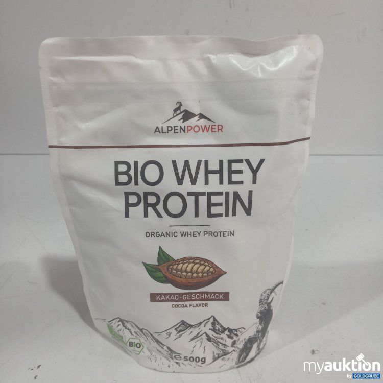 Artikel Nr. 979469 Artikel Nr. 979469: AlpenPower Bio Whey Protein Kakao-Geschmack 500g