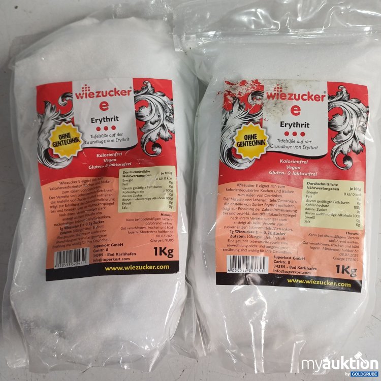 Artikel Nr. 983470: Wiezucker Erythrit Tafelsüß, 2x1kg