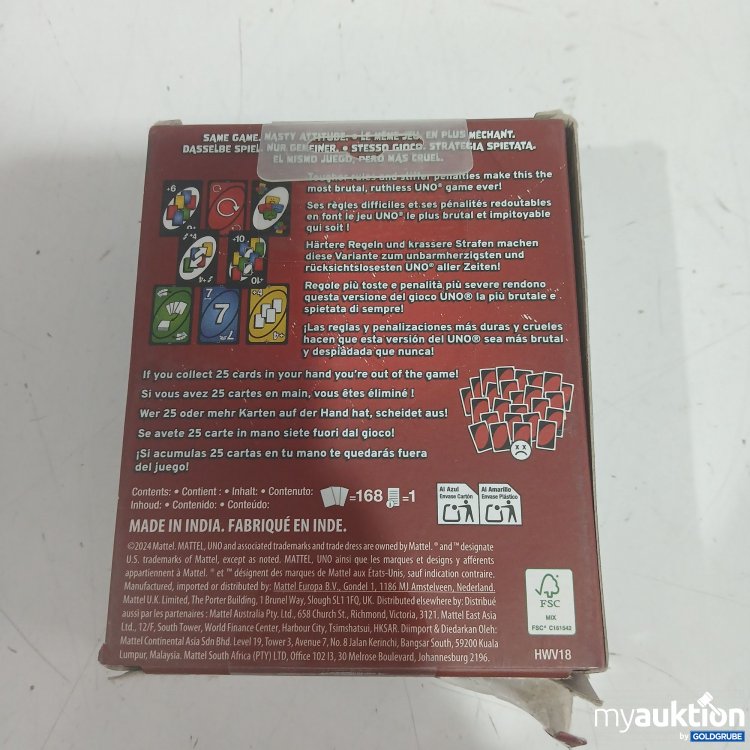 Artikel Nr. 444471: UNO No mercy Kartenspiel 