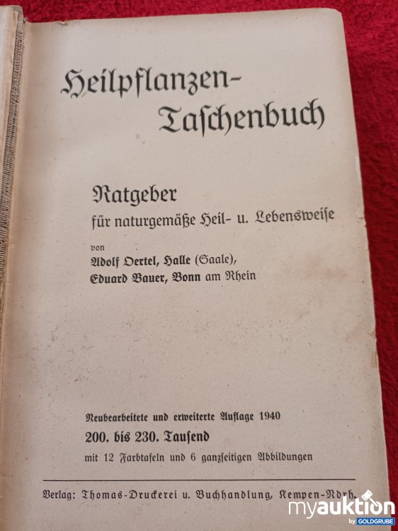 Artikel Nr. 923471: 1940, Heilpflanzen Taschenbuch