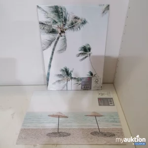 Auktion Modern Living Tropisches Strand Leinwandbild