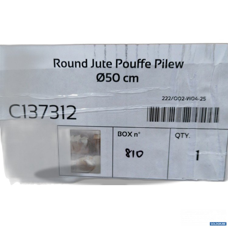 Artikel Nr. 890472: Sklum Round Jute Pouffe Pilew C137312