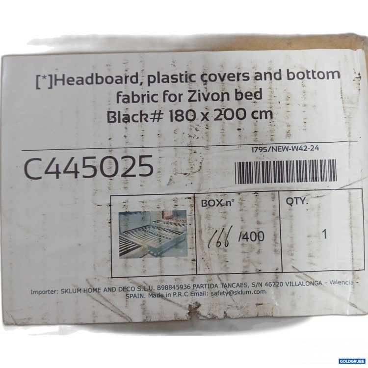 Artikel Nr. 951472: SKLUM headboard,plastic covers and bottom ned Black 180×220cm C445025