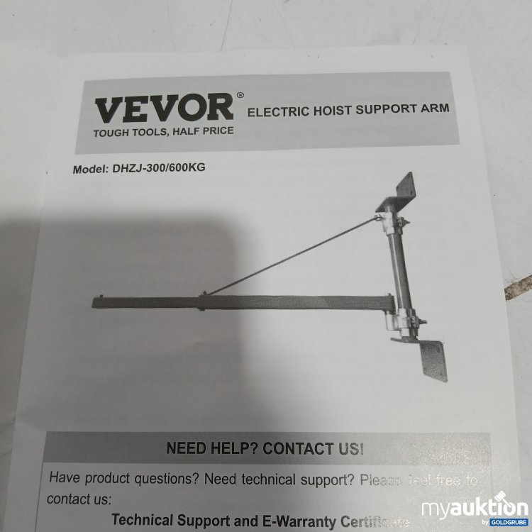 Artikel Nr. 955472 Artikel Nr. 955472: Venor Schwenkarm Model: DHZJ300/600KG