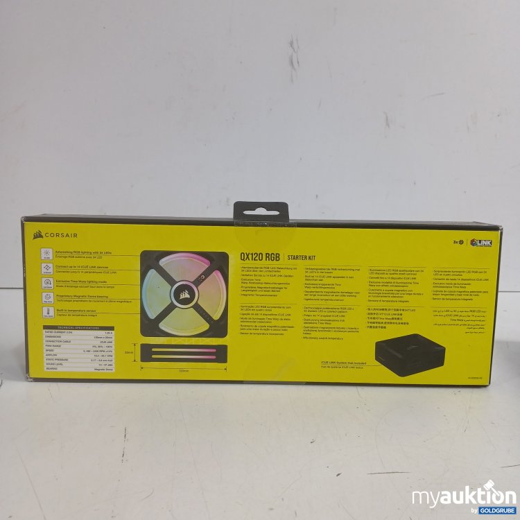 Artikel Nr. 992472: Corsair Innovative Singe Cable Ecosystem 120mm x 25mm QX120 RGB Starter Kit 