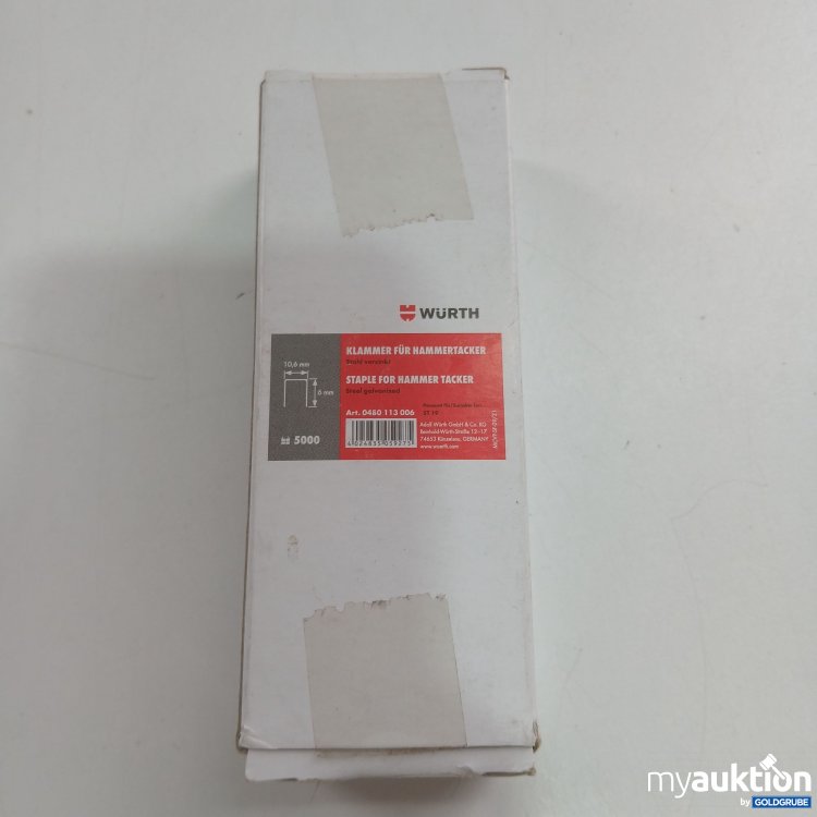 Artikel Nr. 438473 Artikel Nr. 438473: Würth Klammer für Hammertacker 5000 10,6mm x6mm