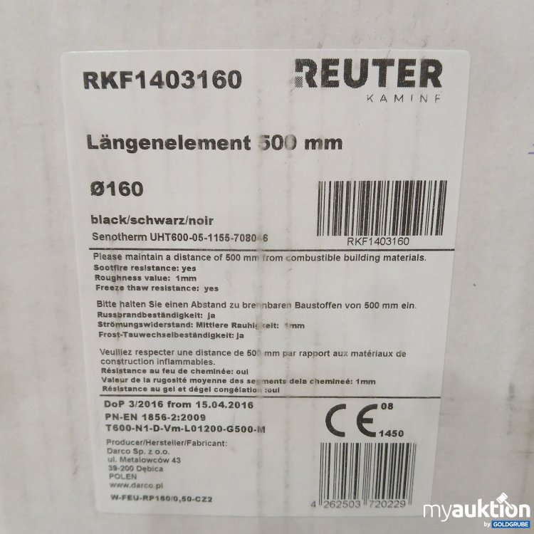 Artikel Nr. 464473: Reuter Kaminsystem 
Längenelement