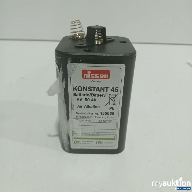 Artikel Nr. 522473: Nissen Konstant 45 Battery 6V 155056