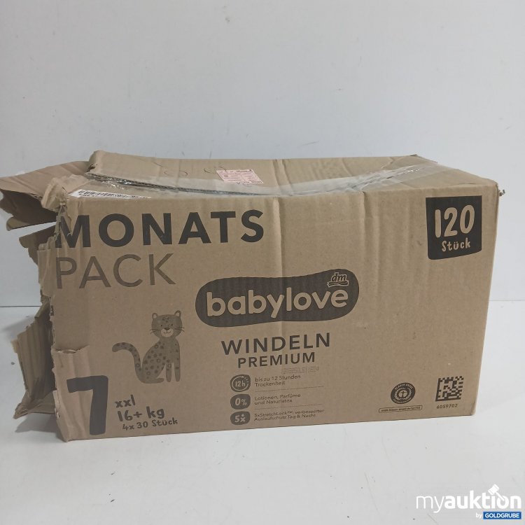 Artikel Nr. 956473: Babylove Windeln Premium 7xxl 16+kg 120Stk 