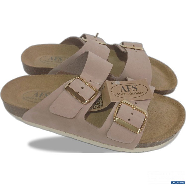 Artikel Nr. 446474: AFS Damen-Pantoletten Farbe Piedra aus Nubukleder Gr 38