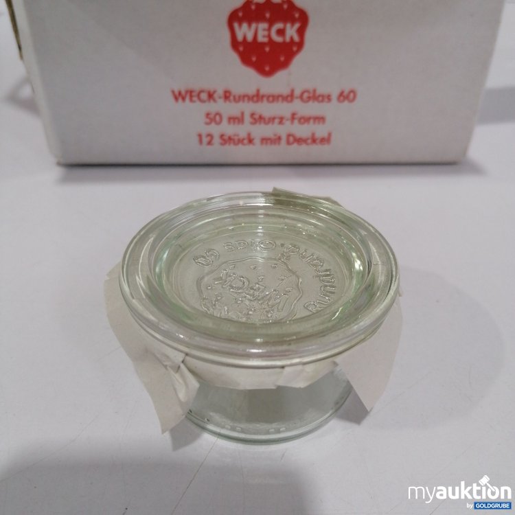 Artikel Nr. 832474: Weck Rundrand Glas 60, 50ml Sturz Form 12 Stk. Mit Deckel