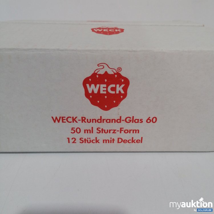 Artikel Nr. 832474: Weck Rundrand Glas 60, 50ml Sturz Form 12 Stk. Mit Deckel