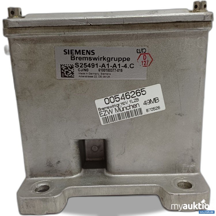 Artikel Nr. 884474 Artikel Nr. 884474: Siemens Bremswirkgruppe S25491 A1-A1-4.C