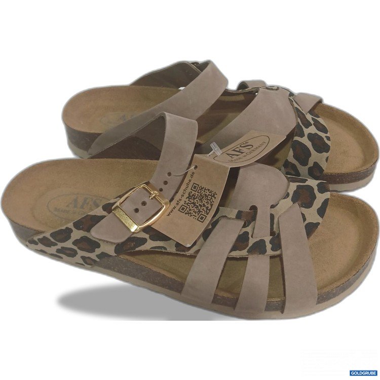 Artikel Nr. 446475: AFS Damen-Pantoletten Farbe Leo-Beige Gr 38