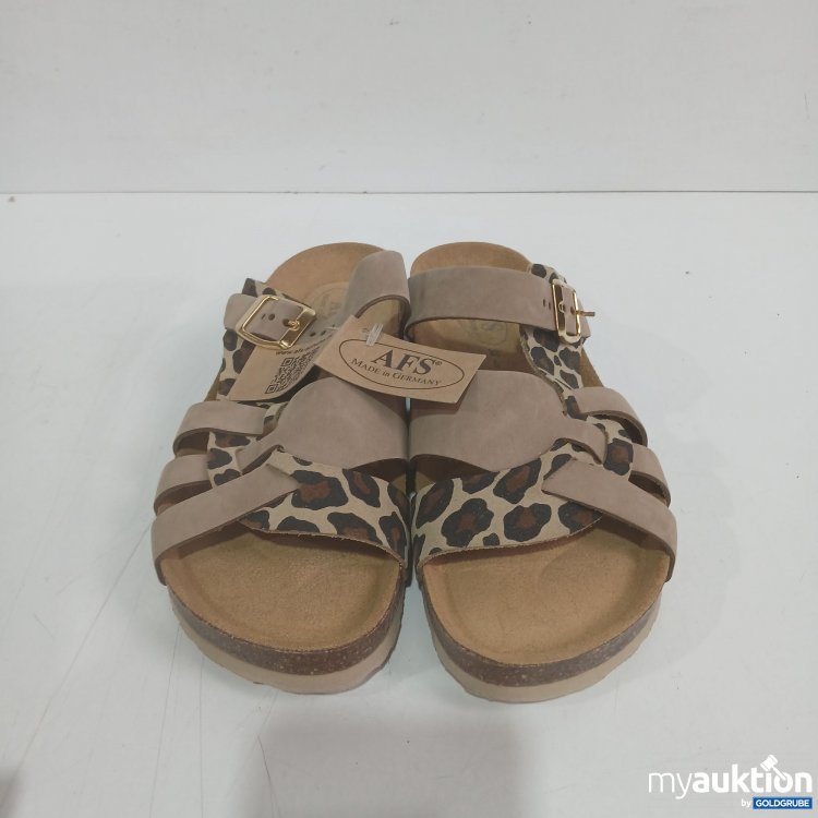 Artikel Nr. 446475: AFS Damen-Pantoletten Farbe Leo-Beige Gr 38