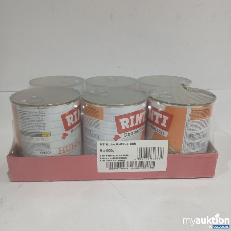 Artikel Nr. 960475: Rinti Kennerfleisch Huhn 6x800g