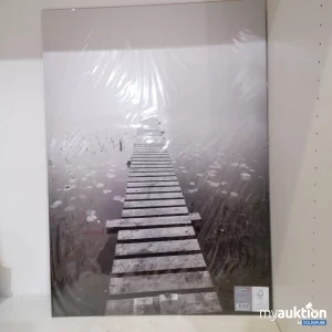 Auktion Modern Living "Steg im Nebelsee Wandbild"