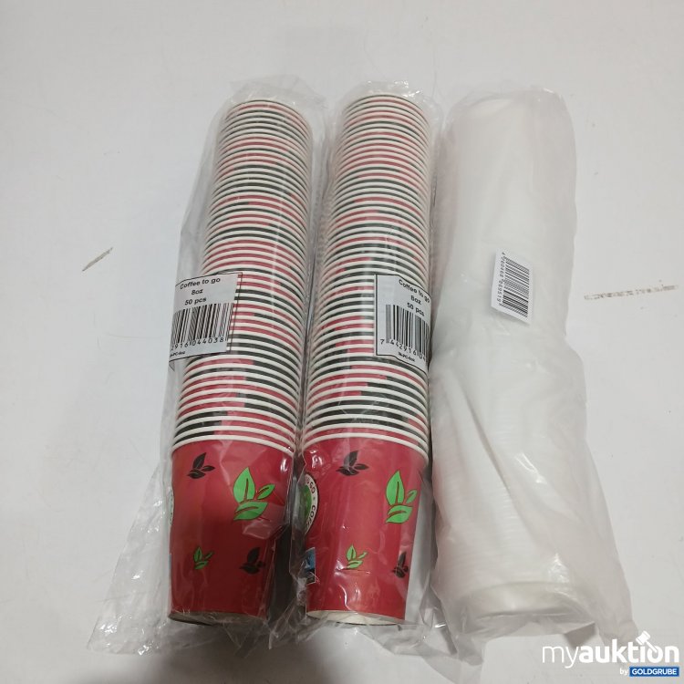 Artikel Nr. 443476: Kaffe to go Becher 2x 50 stk + Deckel 