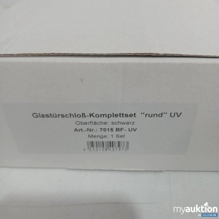 Artikel Nr. 446476 Artikel Nr. 446476: Glastürschloß-Komplettset "rund" UV Oberfläche Schwarz Artikelnr. 7015 BF- UV