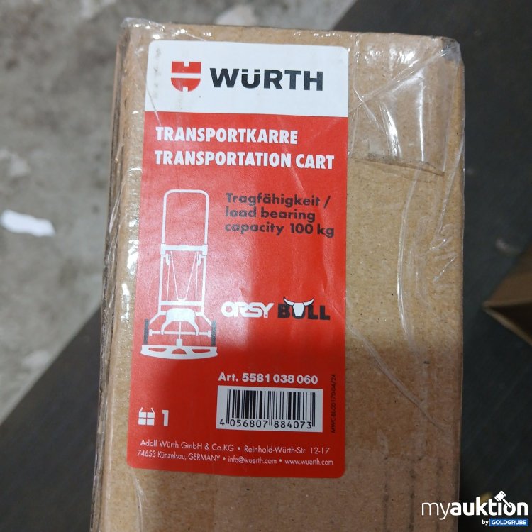 Artikel Nr. 448476 Artikel Nr. 448476: Würth Transportkarre Tragfähigkeit 100 kg 5581 038 060