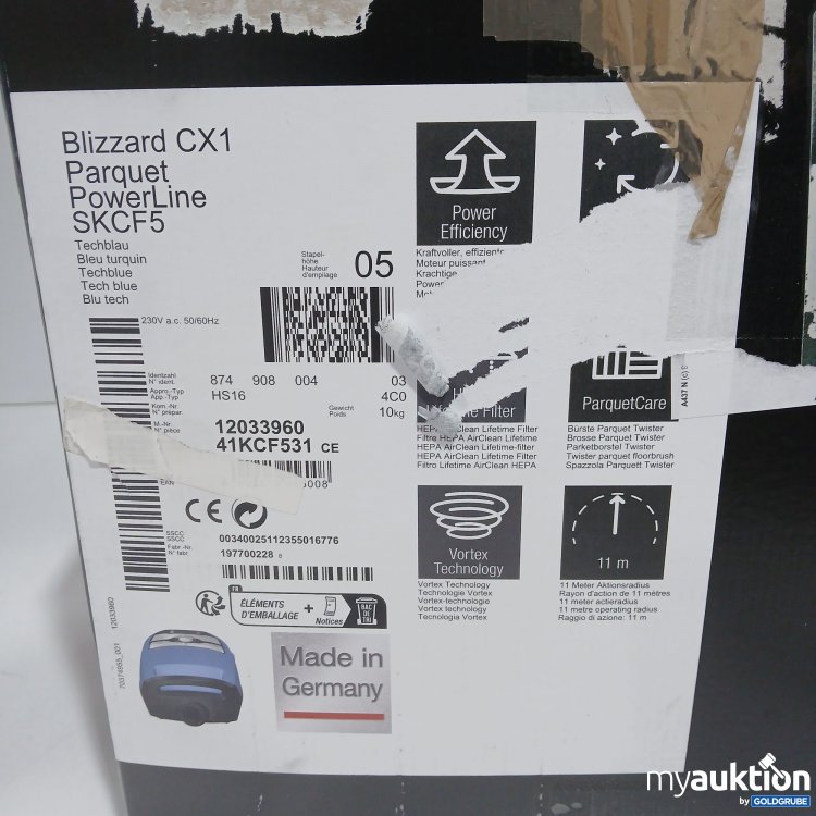 Artikel Nr. 903476: Miele Blizzard CX1 Parquet PowerLine SKCF5 Techblau 