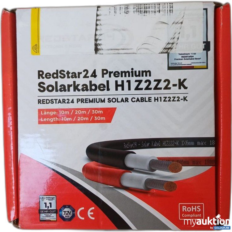 Artikel Nr. 976476: RedStar24 Solarkabel H1Z2Z2-K