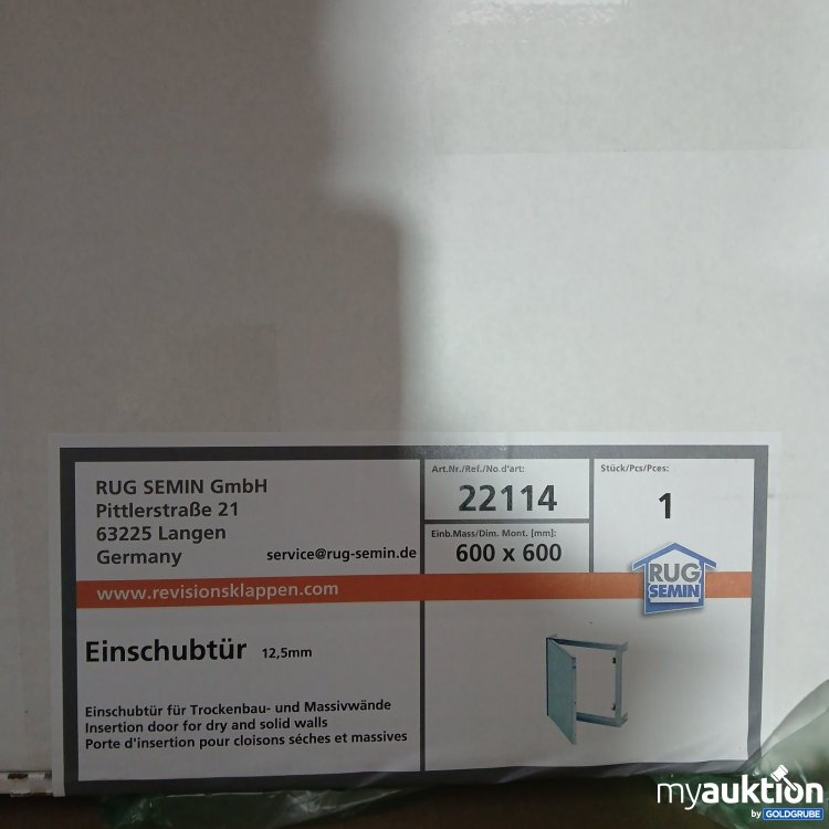 Artikel Nr. 468477 Artikel Nr. 468477: RUG SEMIN Einschubtür 600 x mm 12,5