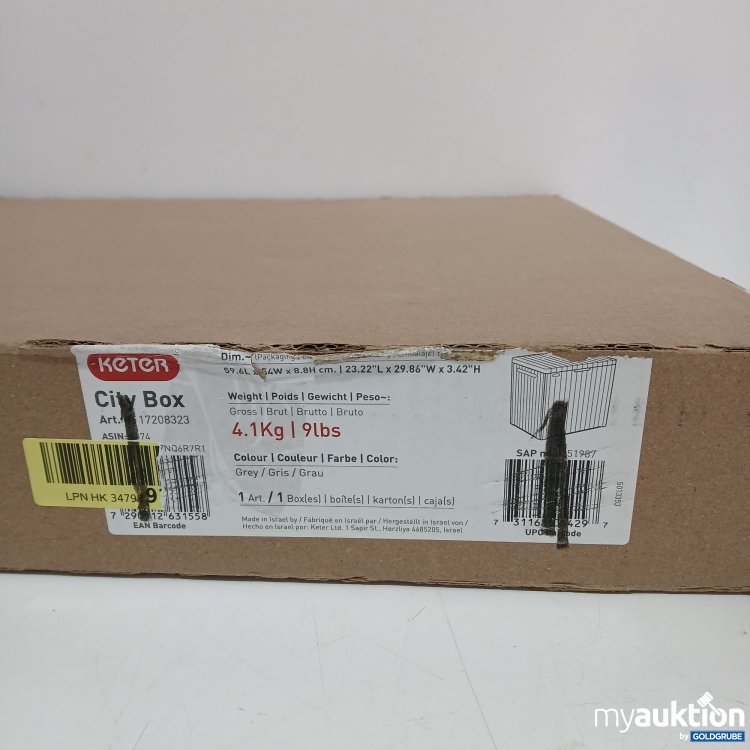 Artikel Nr. 902477: Keter City Box Grau 59,6Lx54Wx8.8H cm 