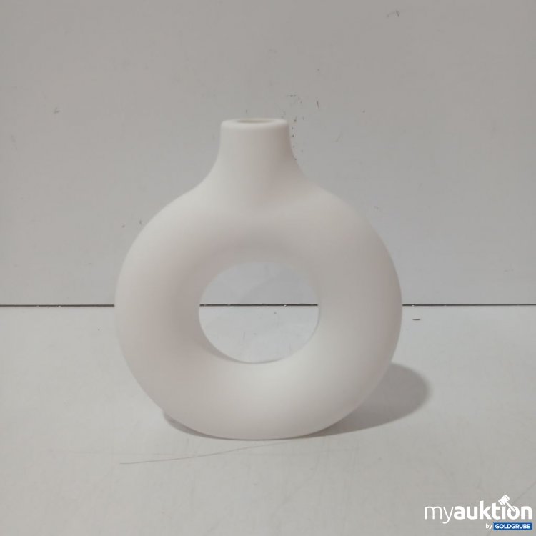 Artikel Nr. 939477: Vase rund mit Öffnung weiß