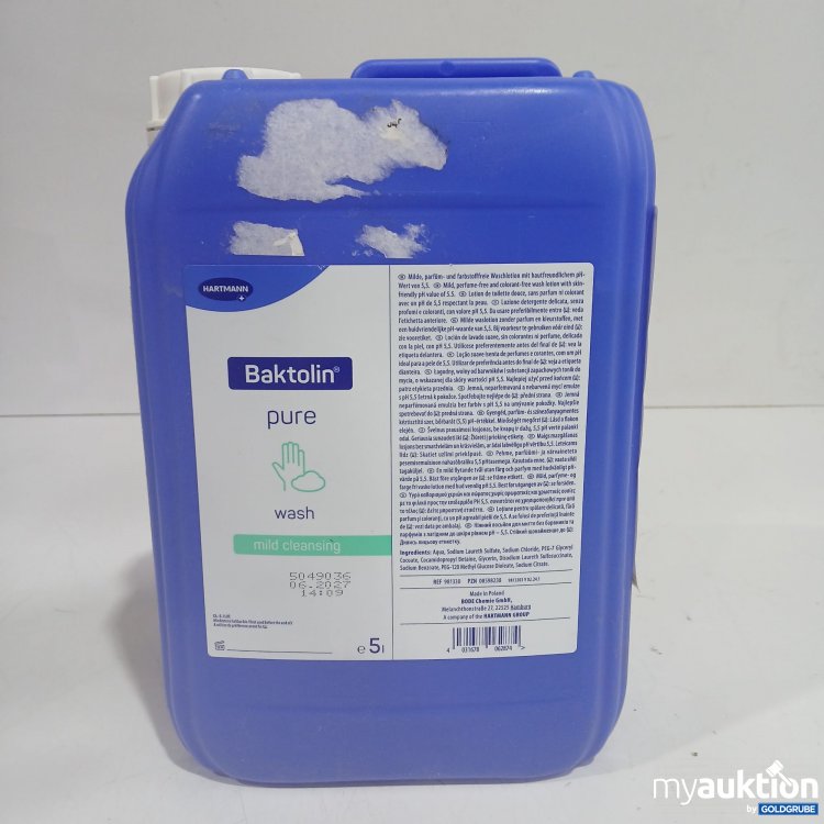 Artikel Nr. 952477 Artikel Nr. 952477: Hartmann Baktolin Pure wash mild cleansing 5L