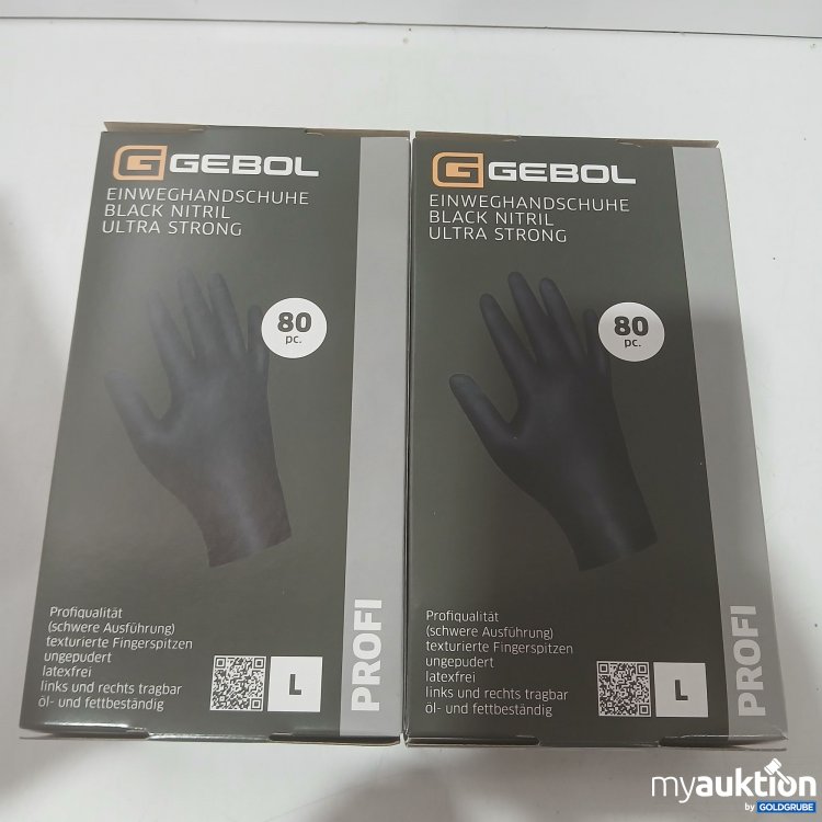 Artikel Nr. 993477: Gebol Einweghandschuhe Black Nitril Gr L 2x80Stk   