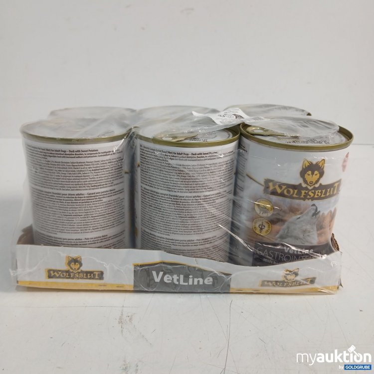 Artikel Nr. 470478: Wolfsblut VetLine Nassfutter für Hunde Duck with Sweet Potatoes 6x395g