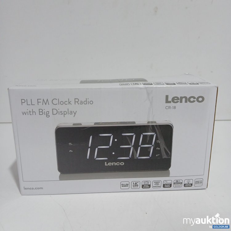 Artikel Nr. 903478: Lenco PLL FM Clock Radio with Big Display CR-18 