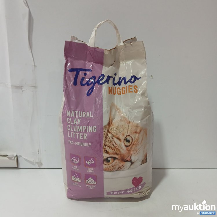 Artikel Nr. 987478: Tigerino Nuggies Natural Clay Clumping Litter with Babypowder Scent 14L